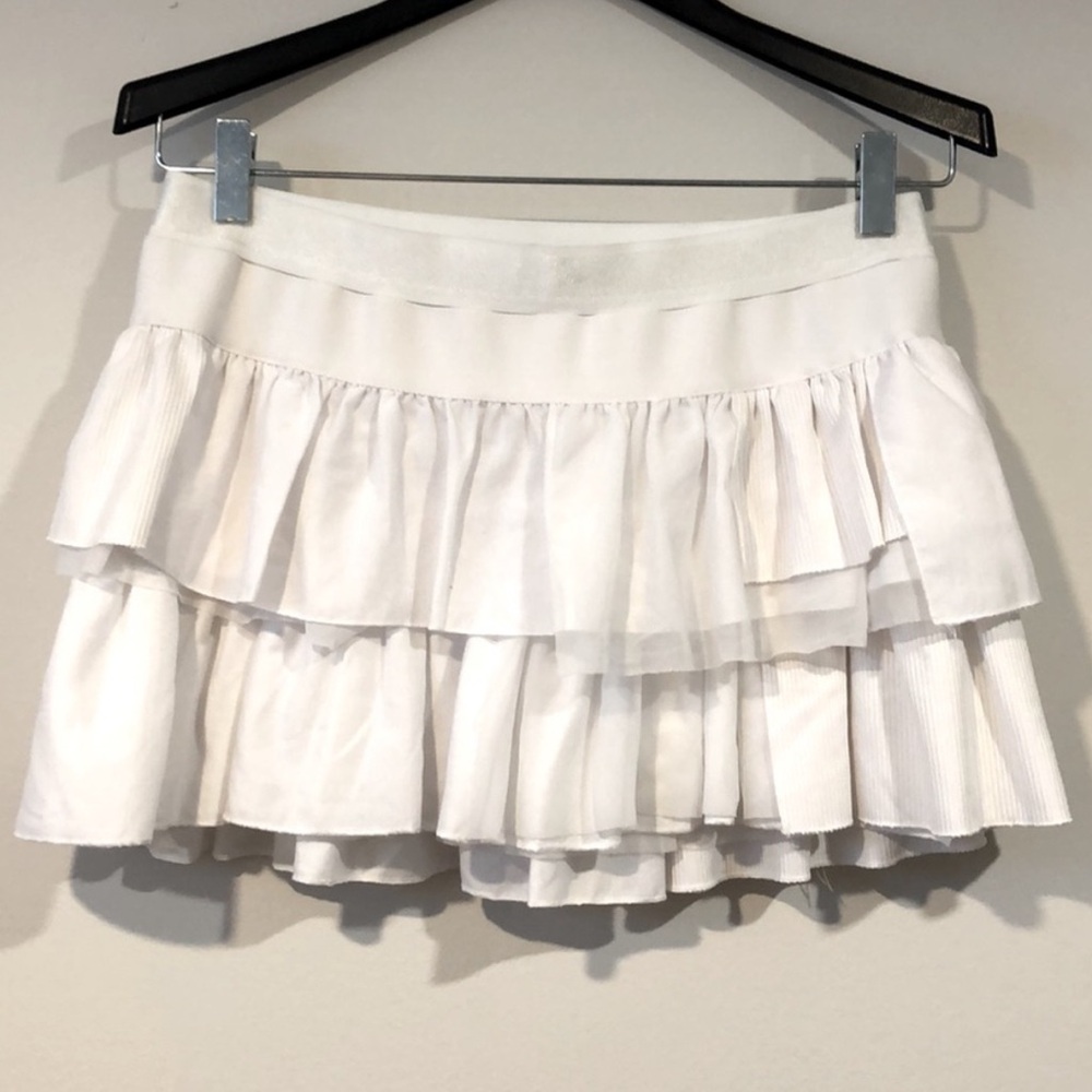 Adidas Stella McCartney White Layered Mini Skirt